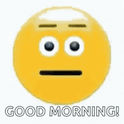Blue Smiley Saying Good Morning GIF