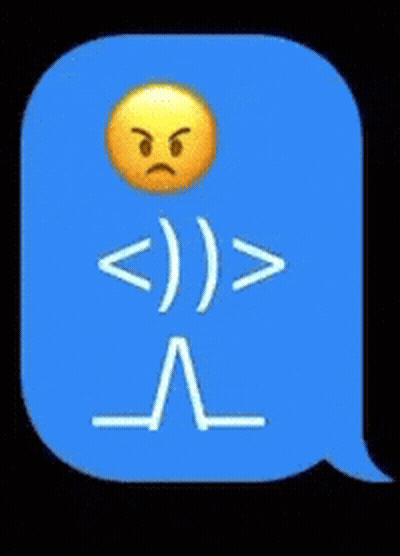 Blue Smiley Speech Bubble GIF