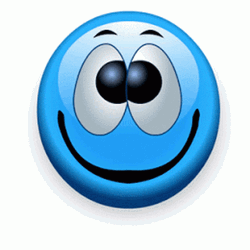 Blue Smiley Wink Wink GIF