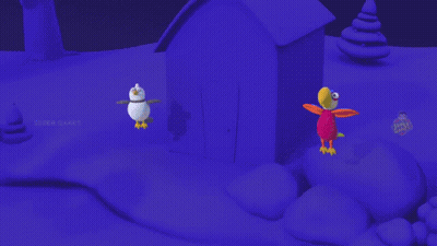 Blue Smiling Star Super Games GIF