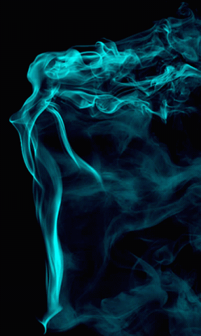 Blue Smoke Against A Black Background That Looks Like A Ghost GIF
