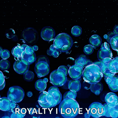 Blue Soap Bubbles Royalty I Love You GIF