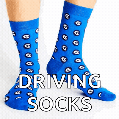 Blue Socks Driving Socks GIF