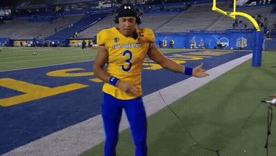Blue Spartans Football Helmet In Rubenstein Showroom GIF