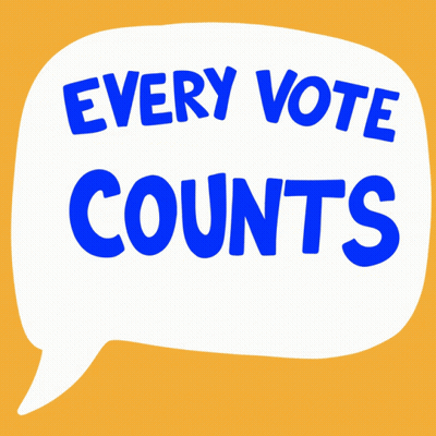 Blue Speech Bubble Every Vote Must Be Counted GIF