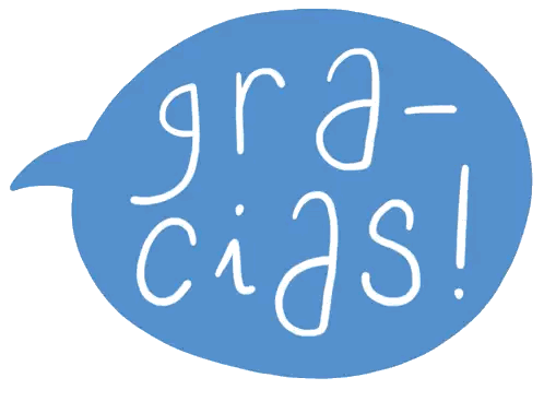 Blue Speech Bubble Gracias Sticker