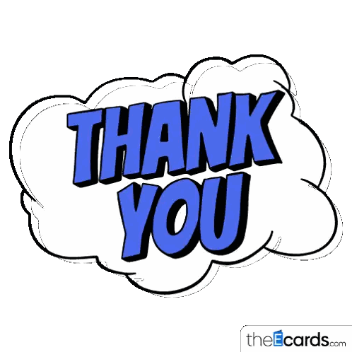 Blue Speech Bubble Thank You Sticker