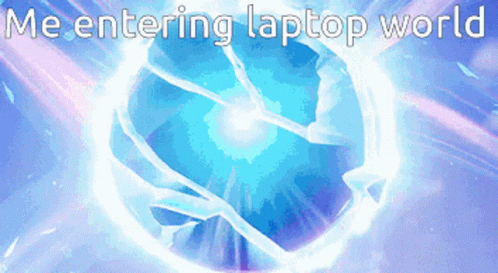 Blue Sphere Me Entering Laptop World GIF