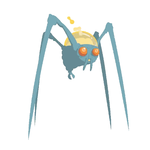 Blue Spider With Orange Eyes Sticker