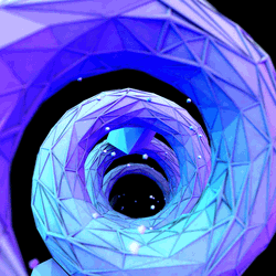 Blue Spiral Tunnel GIF