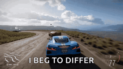 Blue Sports Car Driving I Beg To Differ GIF