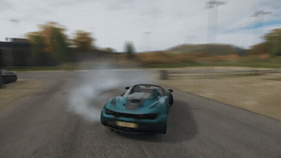Blue Sports Car Driving On Dirt Road GIF