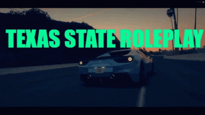 Blue Sports Car Driving Texas State Roleplay GIF