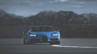 Blue Sports Car Driving With Art Of The Automobile GIF