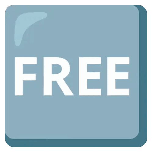 Blue Square With Free Text Sticker