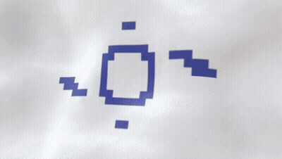 Blue Square With Lines GIF