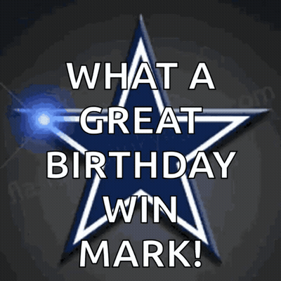 Blue Star Saying What A Great Birthday Win Mark GIF