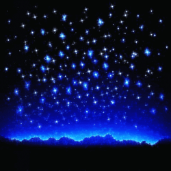 Blue Starry Night Sky GIF