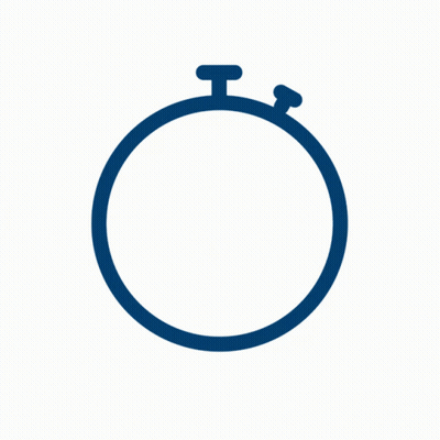 Blue Stopwatch With Heart GIF