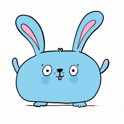 Blue Stout Bunny Dancing GIF