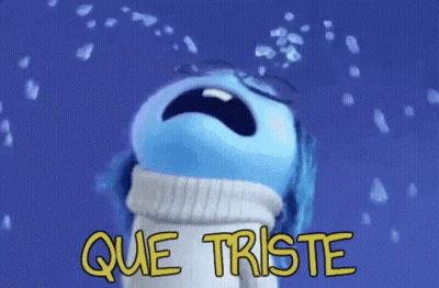 Blue Stuffed Animal Crying Que Triste GIF