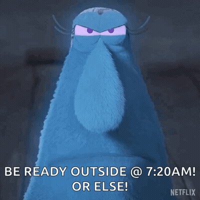 Blue Stuffed Animal Saying Be Ready GIF