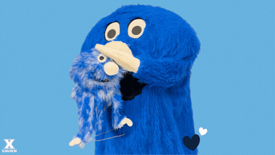 Blue Stuffed Animal Saying You're Ok GIF