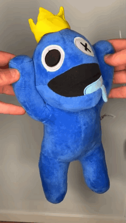 Blue Stuffed Toy Rainbow Friends  GIF