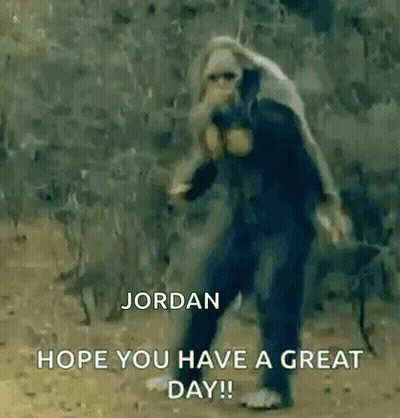 Blue Suit Man Carrying Dog On Shoulders GIF
