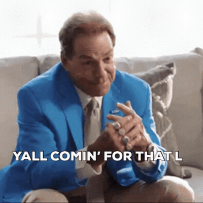 Blue Suit Man Yall Comin For That L GIF