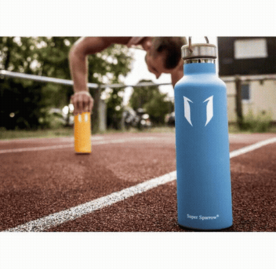 Blue Super Sparrow Water Bottle GIF