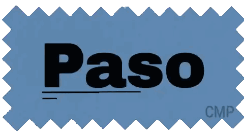 Blue Swatch With Paso Text Sticker