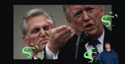Blue Sweatshirt Man Beside Suited Man Talking Mic GIF