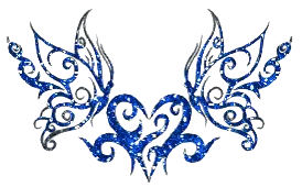 Blue Swirl Design With Heart Sticker