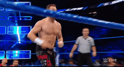 Blue Tank Top Wrestler Fighting Black Tank Top Wrestler GIF