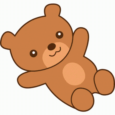 Blue Teddy Bear Laying Down With Arm Outstretched GIF