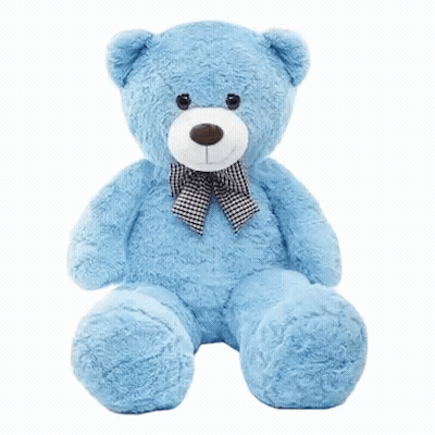 Blue Teddy Bear Says I Love You Bear-By-Much GIF