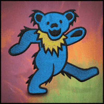 Blue Teddy Bear With Yellow Collar Dancing GIF