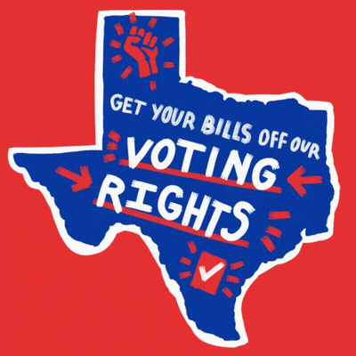 Blue Texas Map Get Your Bills Off Our Voting Rights GIF