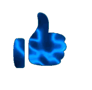 Blue Thumbs Up Sign Sticker