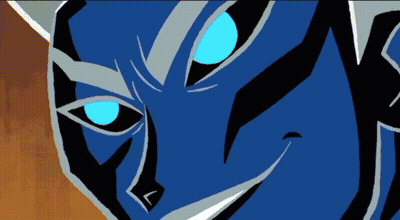 Blue Tiger Cartoon Drawing GIF