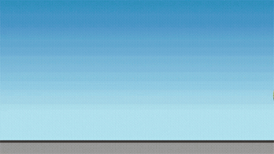 Blue Truck Driving Down Road Next To Green Tree GIF