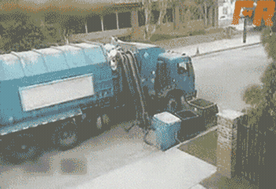 Blue Truck Parked With Fox Logo GIF