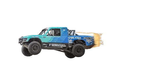 Blue Truck With Number 27 Sticker