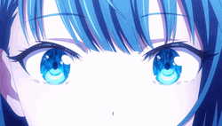 Blue Twinkling Anime Eyes GIF