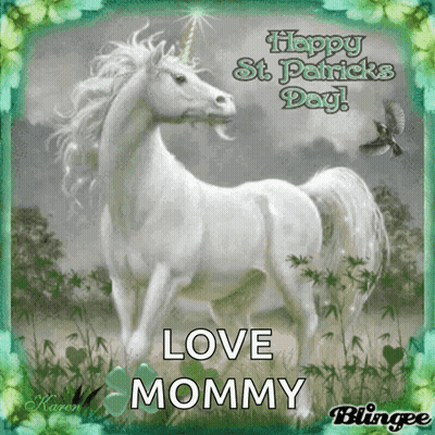 Blue Unicorn With Purple Mane And Horn Running Through Woods GIF