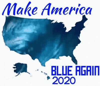 Blue United States Map Make America Blue Again GIF