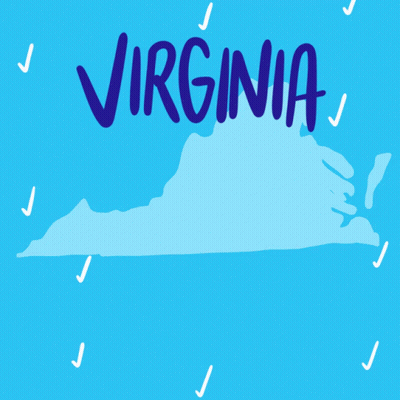 Blue Virginia Early Voting Sign GIF