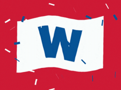 Blue W Letter On Red Background GIF