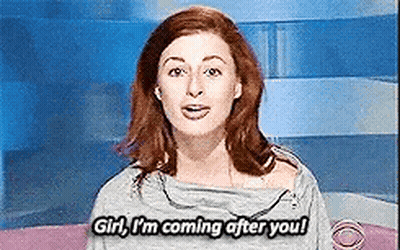 Blue Wall Woman: Girl I'm Coming After You GIF